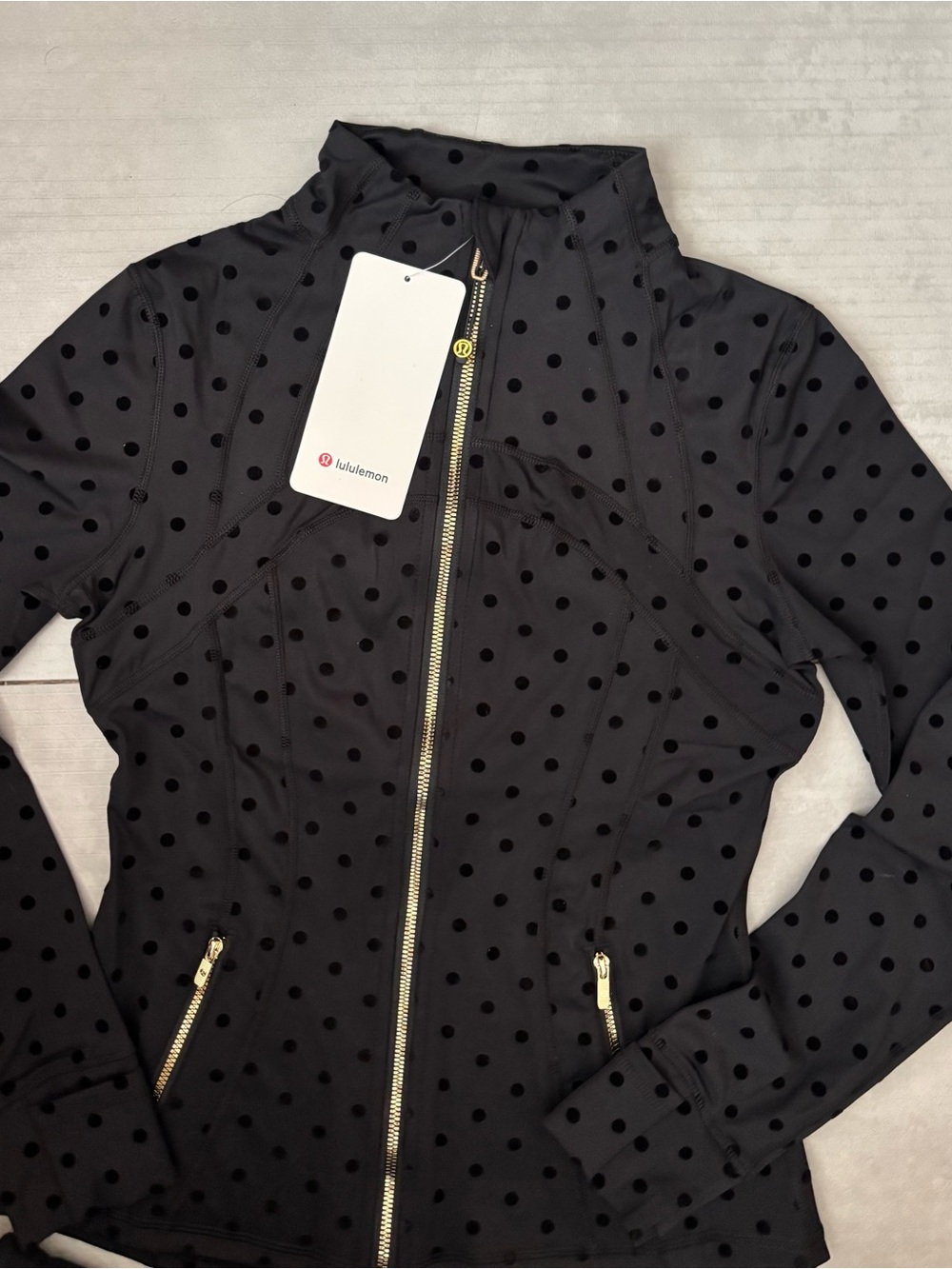 Brand New Lululemon Define Jacket Flocked Dot Size 4
